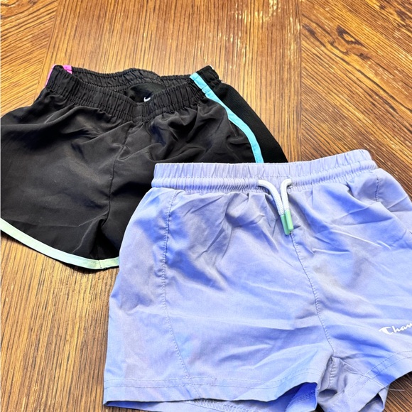 Girls Nike and champion athletic shorts - Picture 1 of 6